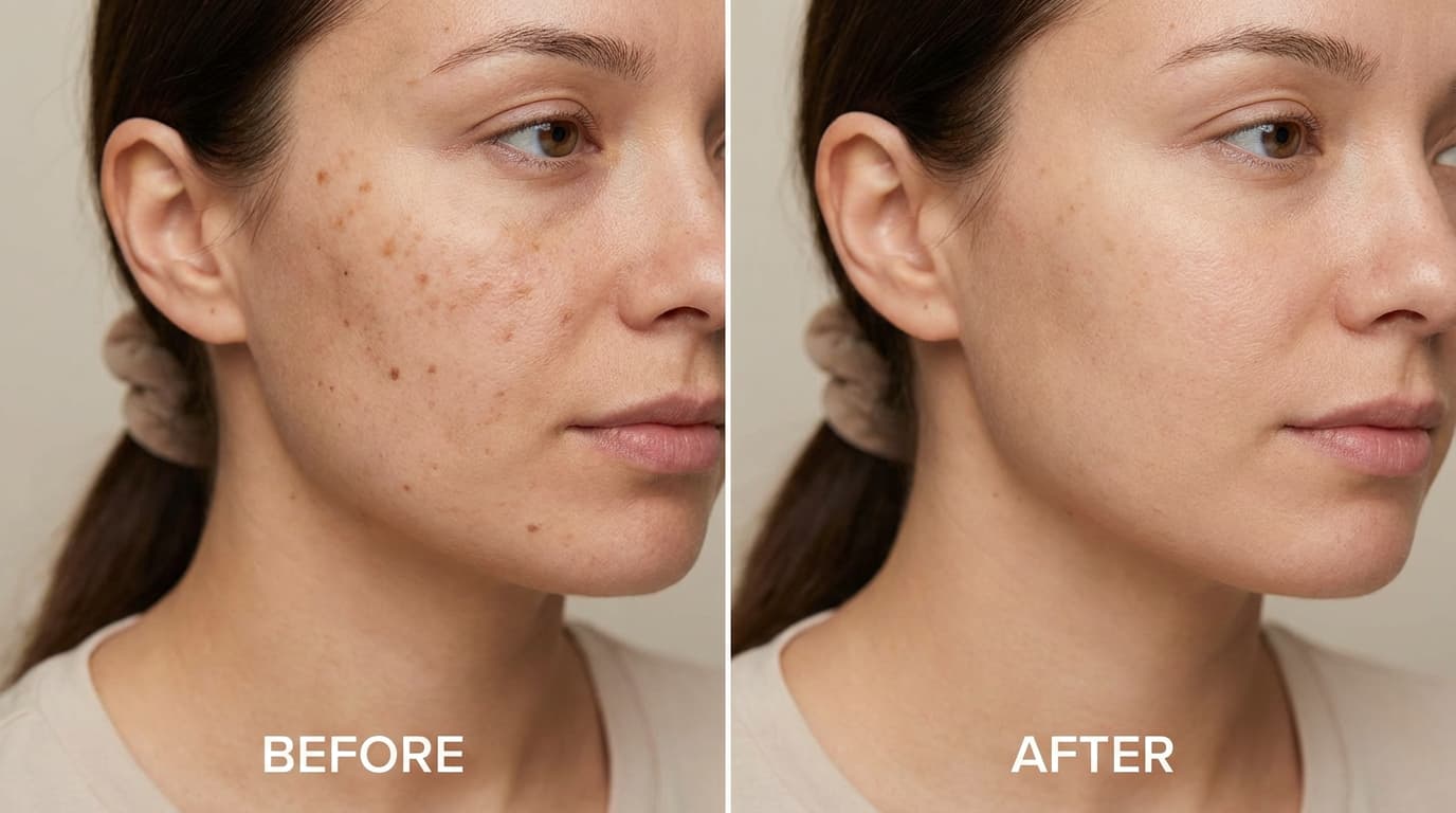 laser taches brunes avant apres