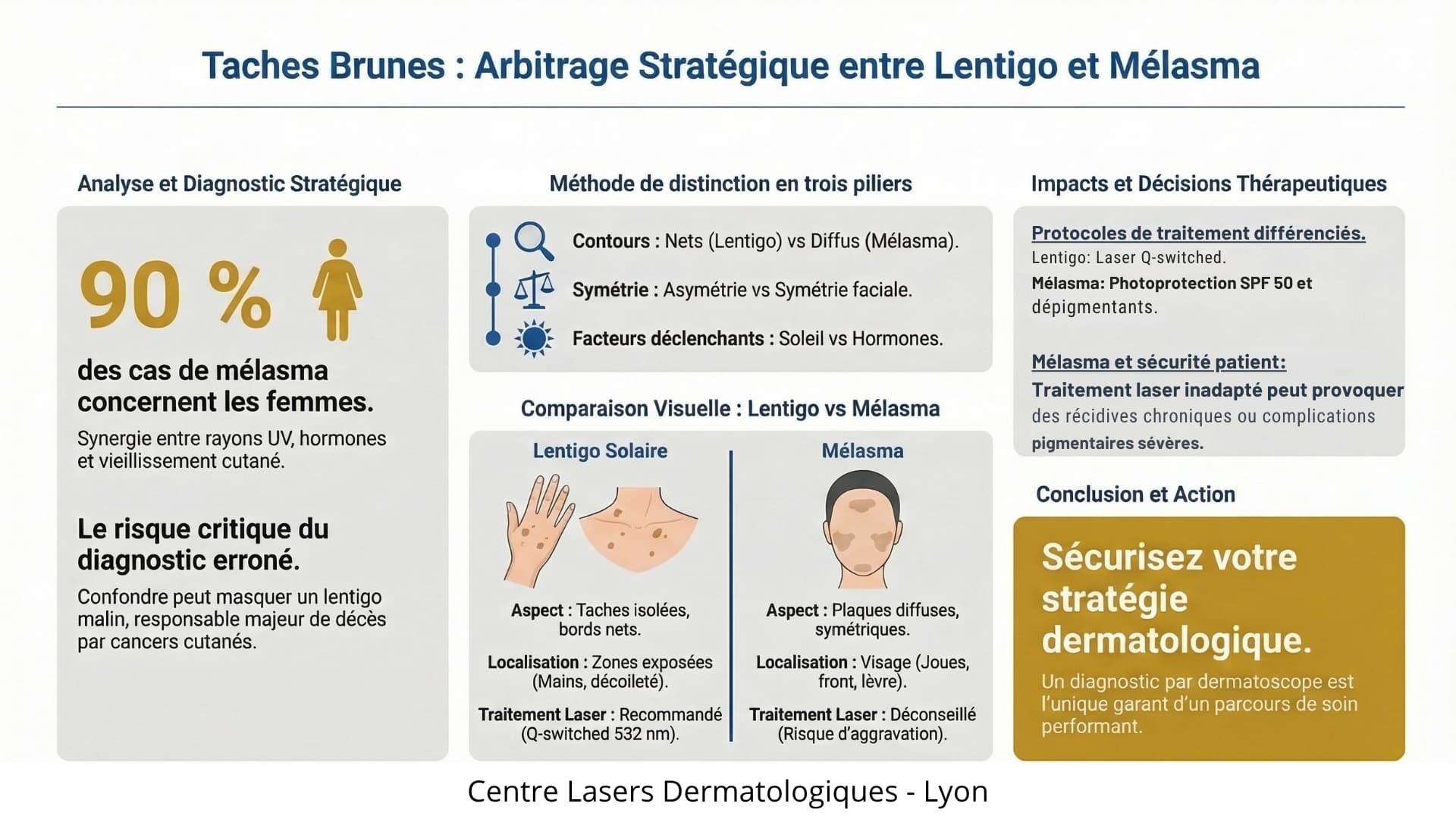 Lentigo ou melasma - centre lasers dermatologiques lyon